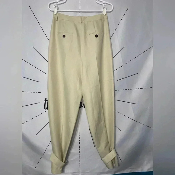 NWT ASOS DESIGN Tapered Dad Pants with Ankle Tab Detail - Picture 6 of 7